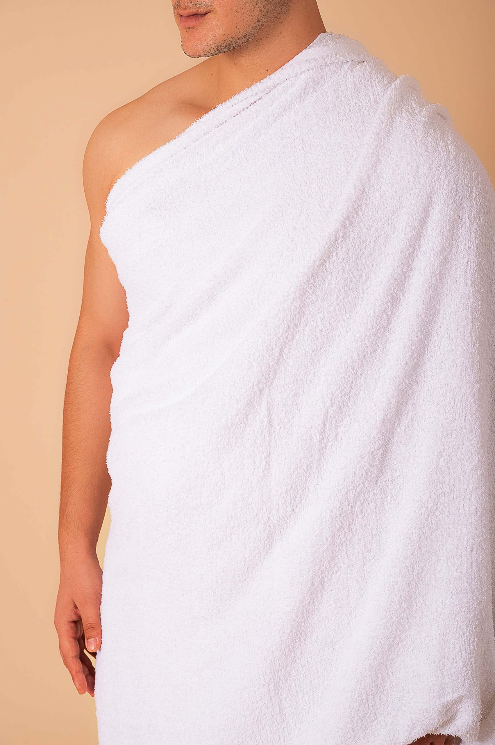 Premium Cotton White Ihram Towels for Men – 2 Pcs (46” x 92”) Plain Ihram Set for Hajj & Umrah - Image 8 - Ruby Online