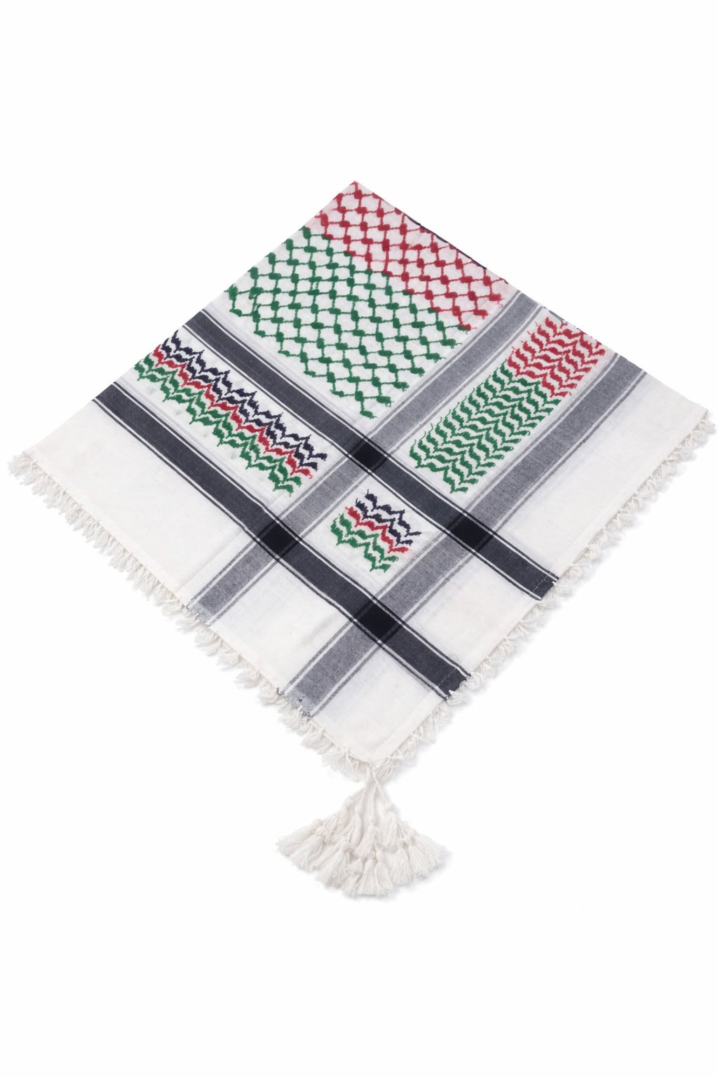 Premium Multi-Color Traditional Keffiyeh Shemagh Scarf with Tassels – Classic Middle Eastern Headscarf - Image 6 - Ruby Online
