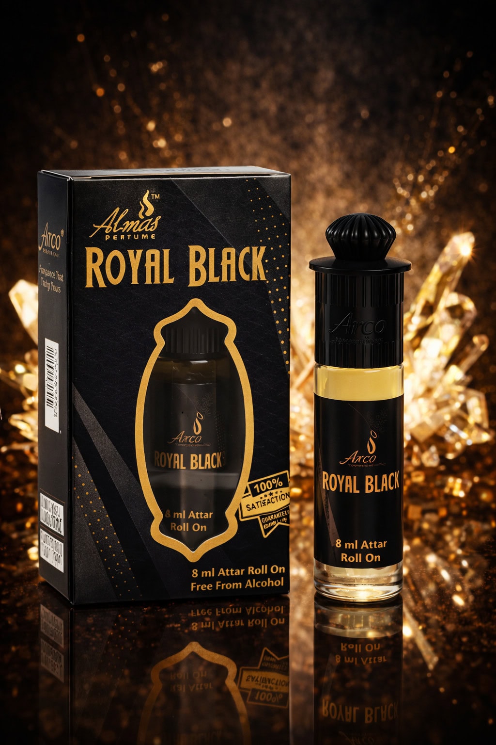 Royal Black Premium Attar Roll-On Perfume Oil 8ml – Long Lasting Alcohol Free Luxury Fragrance - Image 5 - Ruby Online