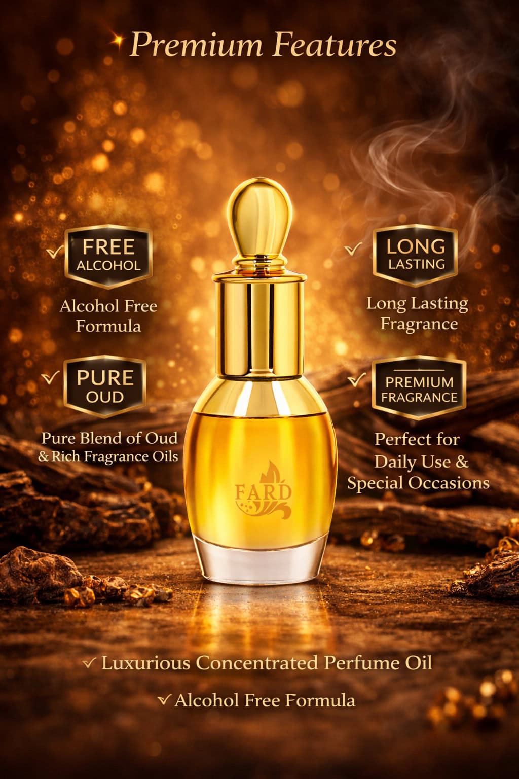 FARD Mukhallat Oud Khizra Premium Attar 14ml – Alcohol Free Concentrated Oud Perfume Oil - Image 5 - Ruby Online