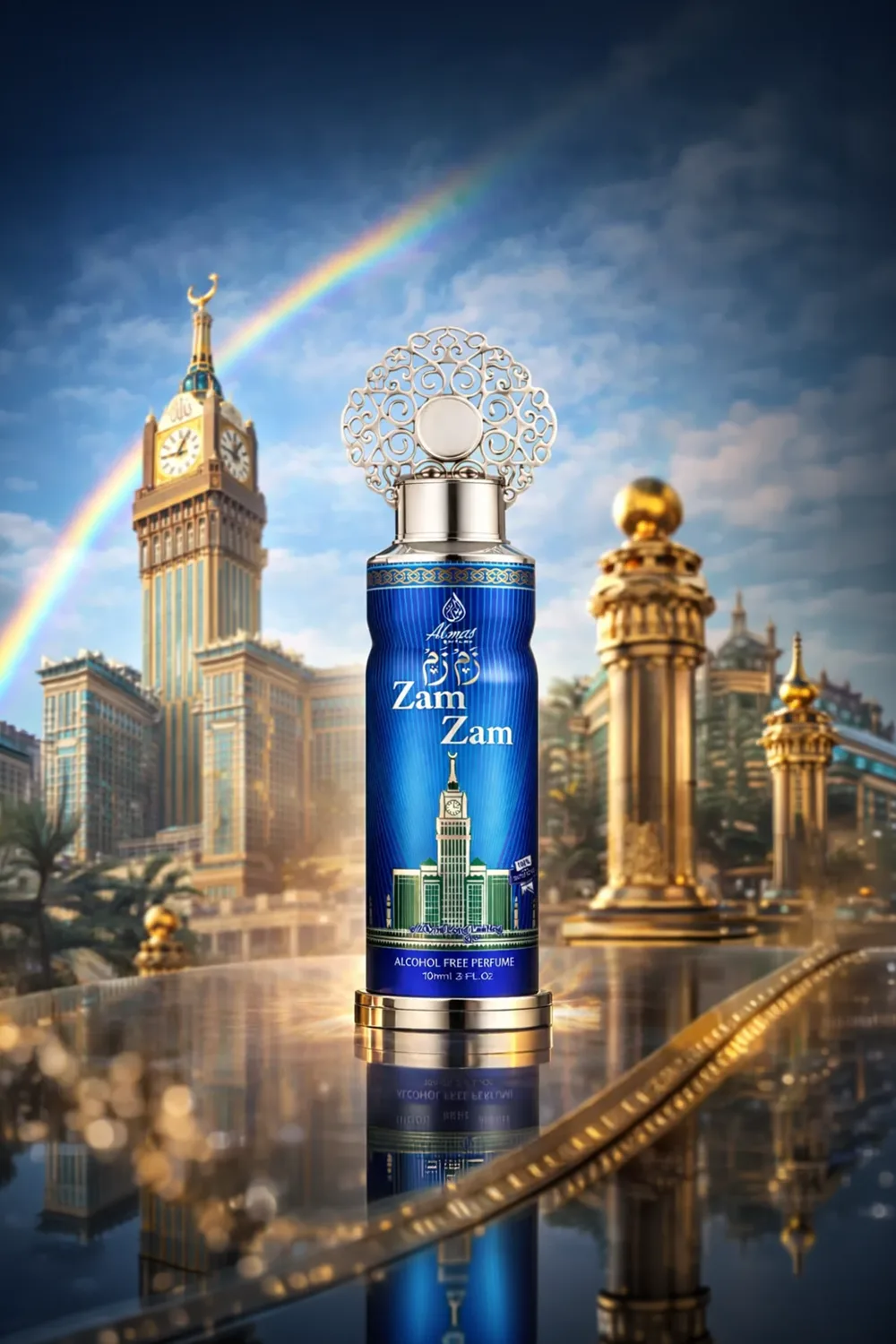 Al Nuaim Zam Zam Premium Alcohol Free Attar Perfume 200ml – Long Lasting Citrus Amber Fragrance